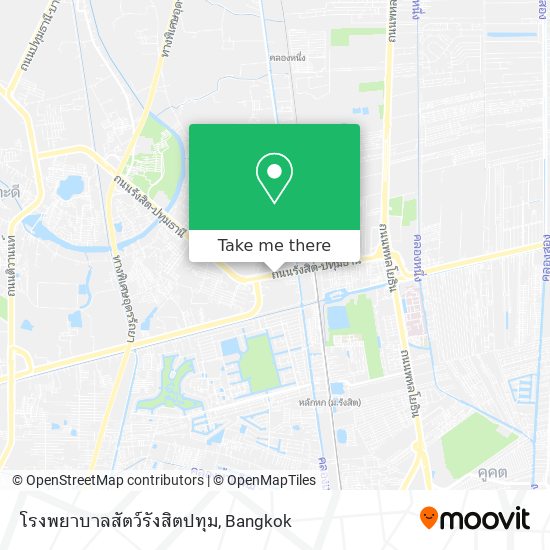 โรงพยาบาลสัตว์รังสิตปทุม map