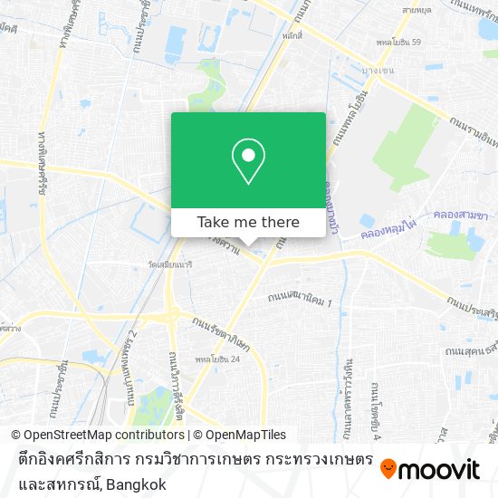 ตึกอิงคศรีกสิการ กรมวิชาการเกษตร กระทรวงเกษตรและสหกรณ์ map