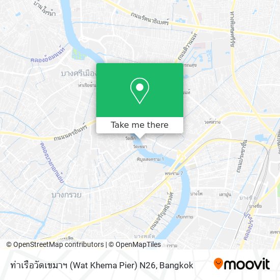 ท่าเรือวัดเขมาฯ (Wat Khema Pier) N26 map