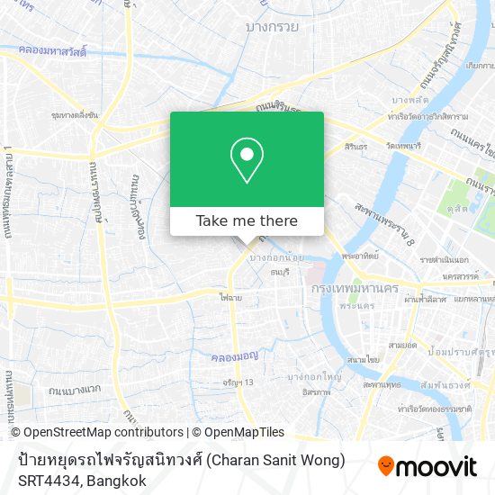 ป้ายหยุดรถไฟจรัญสนิทวงศ์ (Charan Sanit Wong) SRT4434 map