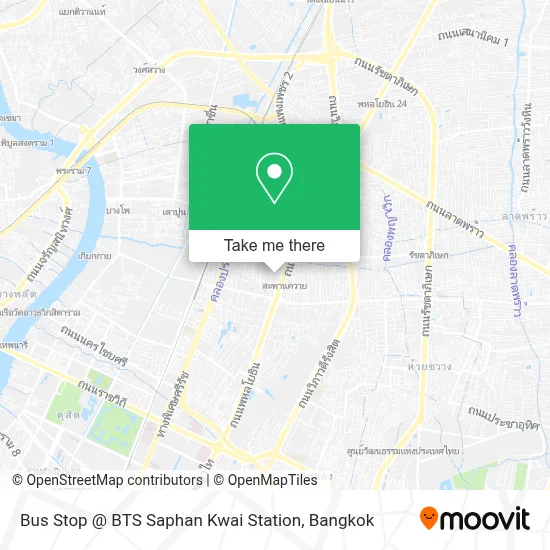 Bus Stop @ BTS Saphan Kwai Station map