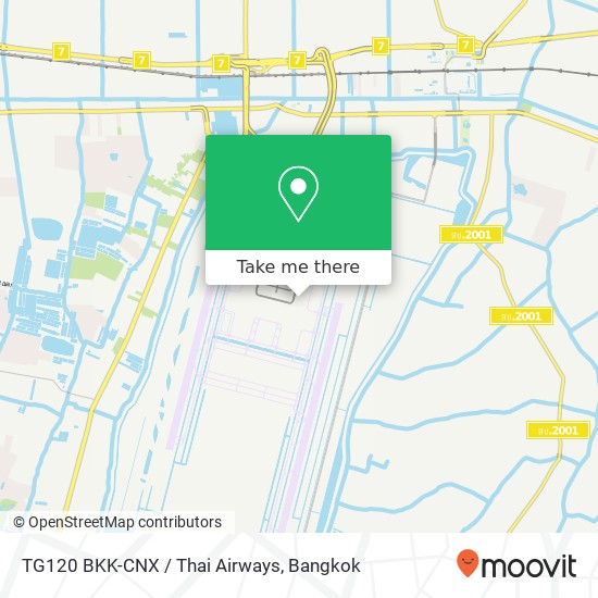 TG120 BKK-CNX / Thai Airways map