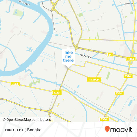 เขต บางนา map