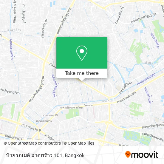 ป้ายรถเมล์ ลาดพร้าว 101 map