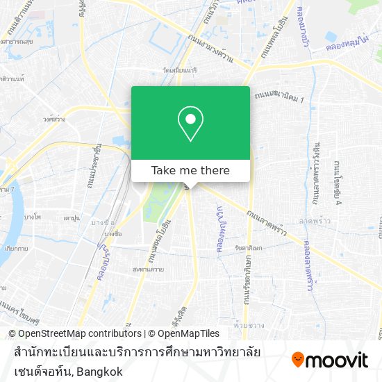 สำนักทะเบียนและบริการการศึกษามหาวิทยาลัยเซนต์จอห์น map