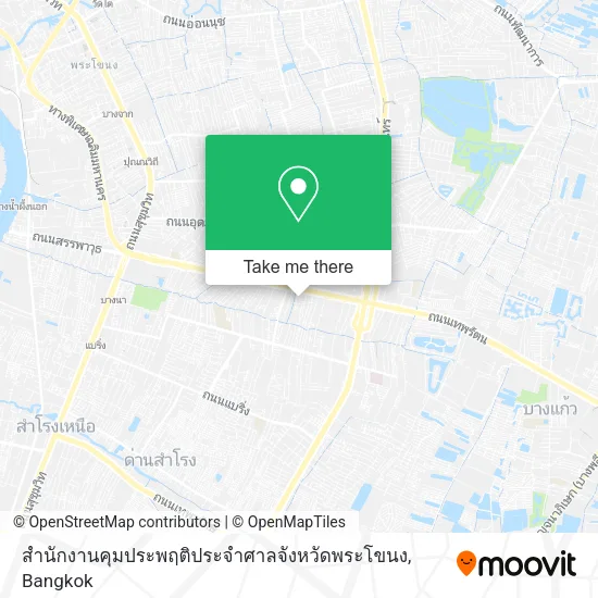 สำนักงานคุมประพฤติประจำศาลจังหวัดพระโขนง map