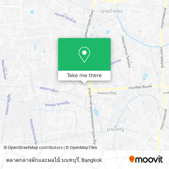 ตลาดกลางผักและผลไม้ นนทบุรี map
