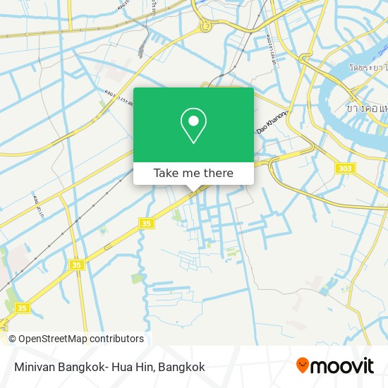 Minivan Bangkok- Hua Hin map