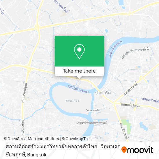 สถานที่ก่อสร้าง มหาวิทยาลัยหอการค้าไทย : วิทยาเขตชัยพฤกษ์ map