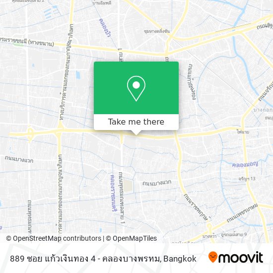 889 ซอย แก้วเงินทอง 4 - คลองบางพรหม map