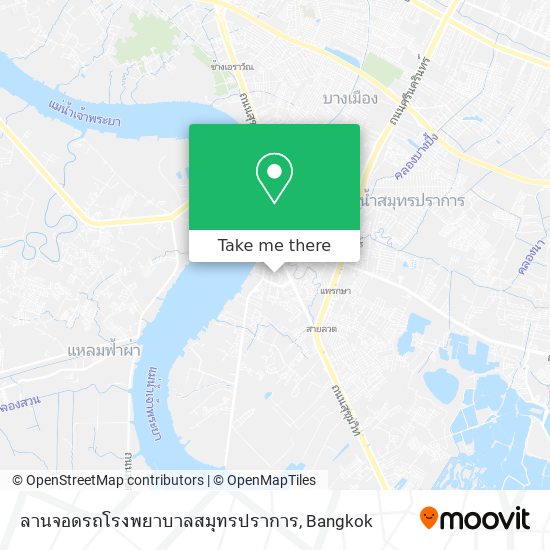 ลานจอดรถโรงพยาบาลสมุทรปราการ map