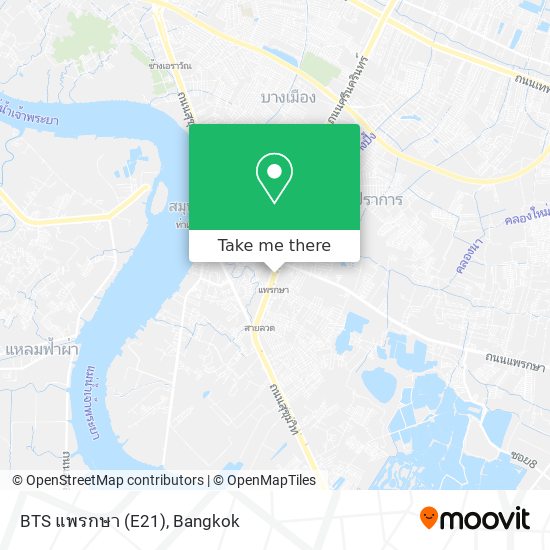BTS แพรกษา (E21) map