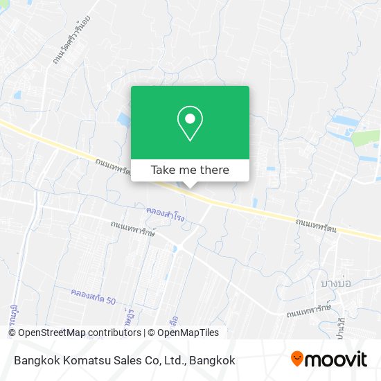 Bangkok Komatsu Sales Co, Ltd. map