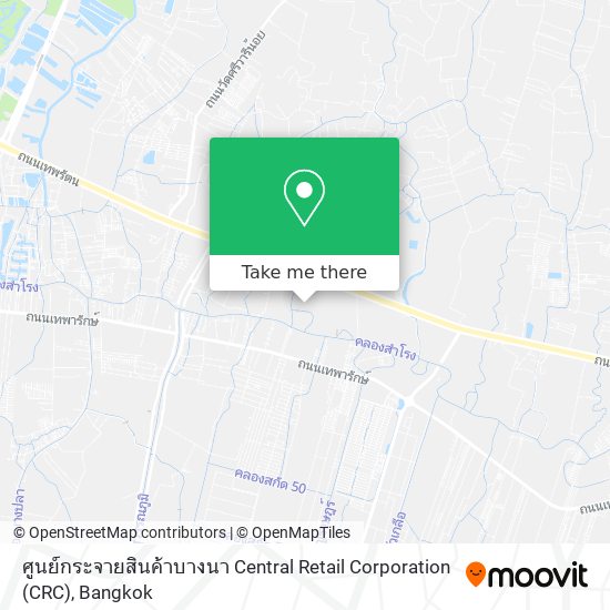 ศูนย์กระจายสินค้าบางนา Central Retail Corporation (CRC) map