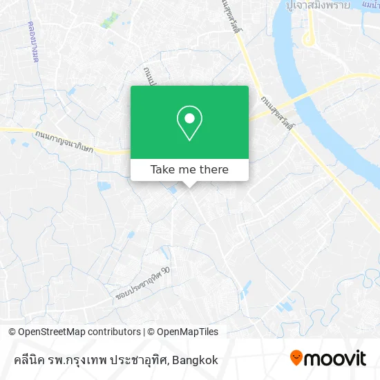 คลีนิค รพ.กรุงเทพ ประชาอุทิศ map