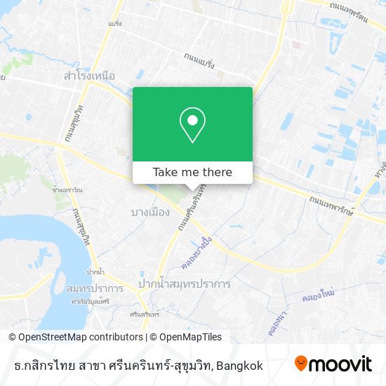 ธ.กสิกรไทย สาขา ศรีนครินทร์-สุขุมวิท map