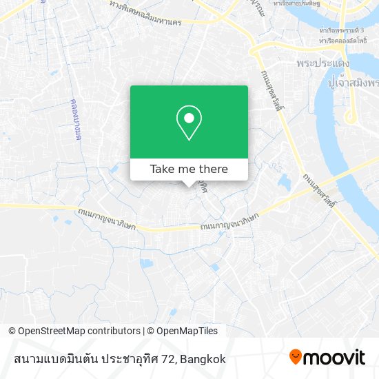 สนามแบดมินตัน ประชาอุทิศ 72 map