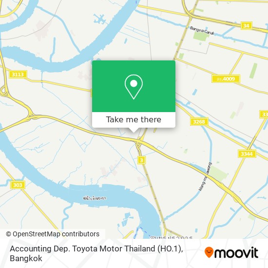 Accounting Dep. Toyota Motor Thailand (HO.1) map