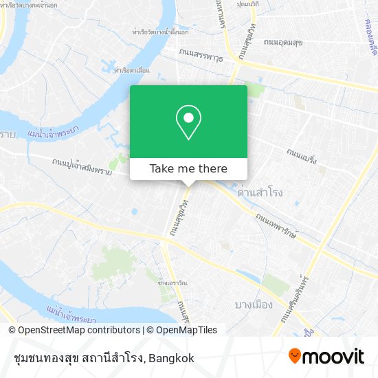 ชุมชนทองสุข สถานีสำโรง map