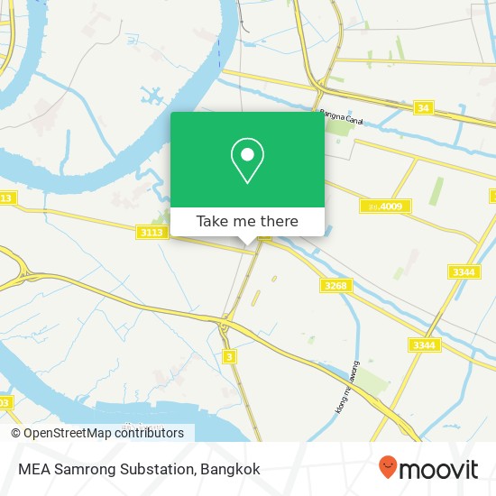 MEA Samrong Substation map