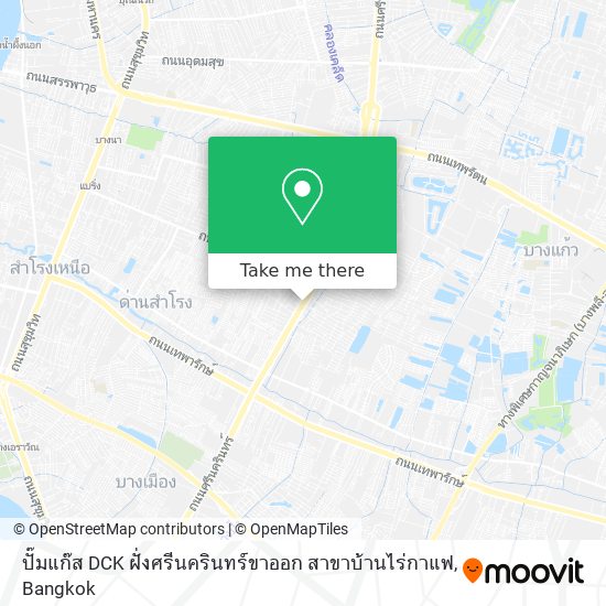 ปั๊มแก๊ส DCK ฝั่งศรีนครินทร์ขาออก สาขาบ้านไร่กาแฟ map