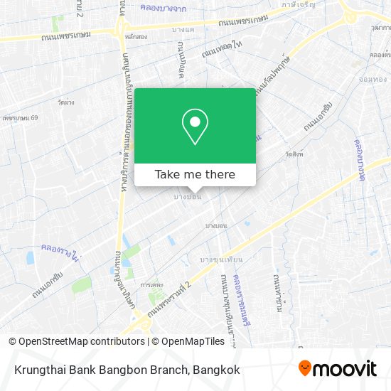 Krungthai Bank Bangbon Branch map