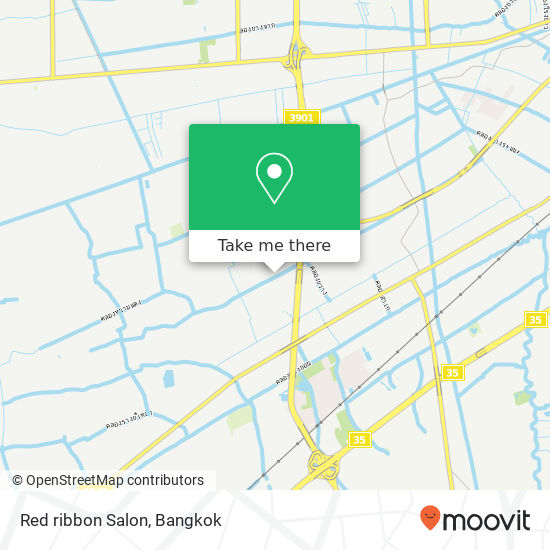 Red ribbon Salon map