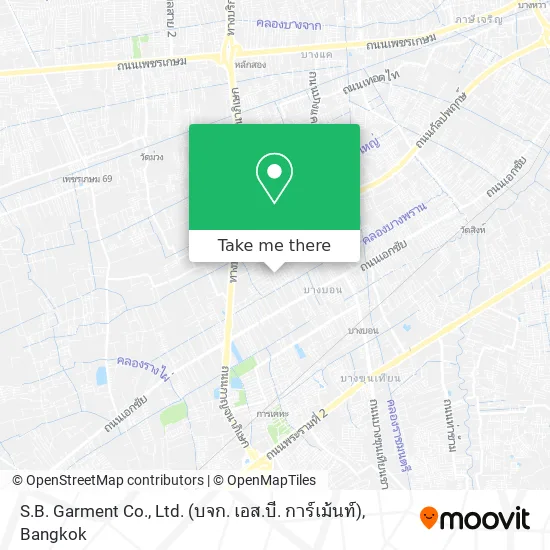 S.B. Garment Co., Ltd. (บจก. เอส.บี. การ์เม้นท์) map