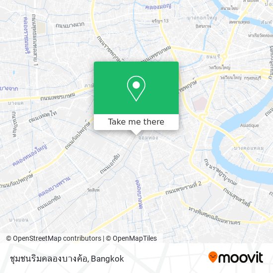 ชุมชนริมคลองบางค้อ map