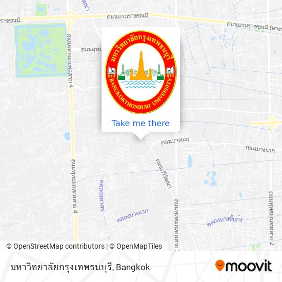 มหาวิทยาลัยกรุงเทพธนบุรี map