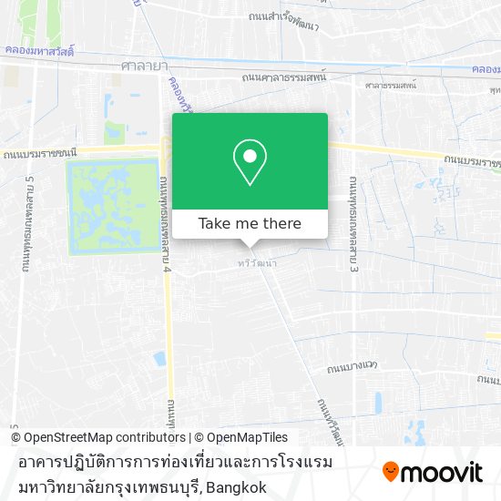 อาคารปฏิบัติการการท่องเที่ยวและการโรงแรม มหาวิทยาลัยกรุงเทพธนบุรี map