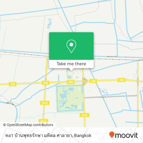 หอ1 บ้านพุทธรักษา มหิดล ศาลายา map