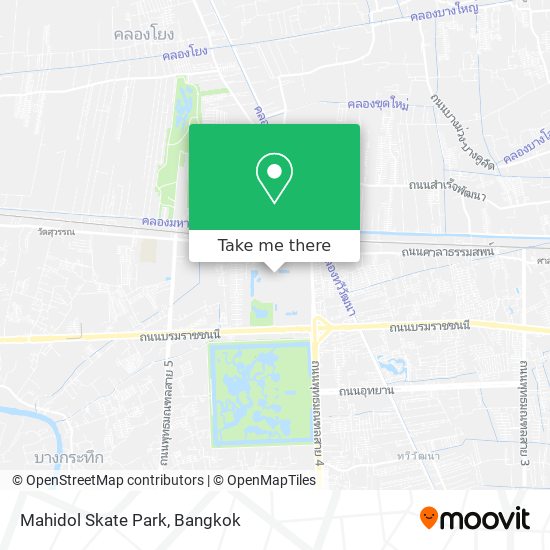 Mahidol Skate Park map