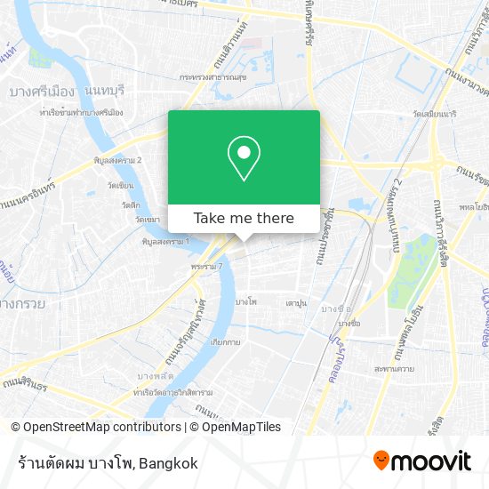 ร้านตัดผม บางโพ map