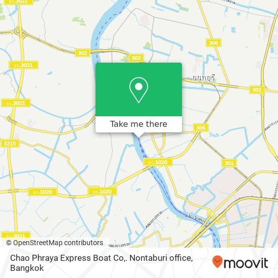 Chao Phraya Express Boat Co,. Nontaburi office map