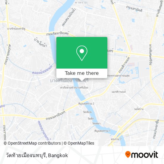 วัดท้ายเมืองนทบุรี map