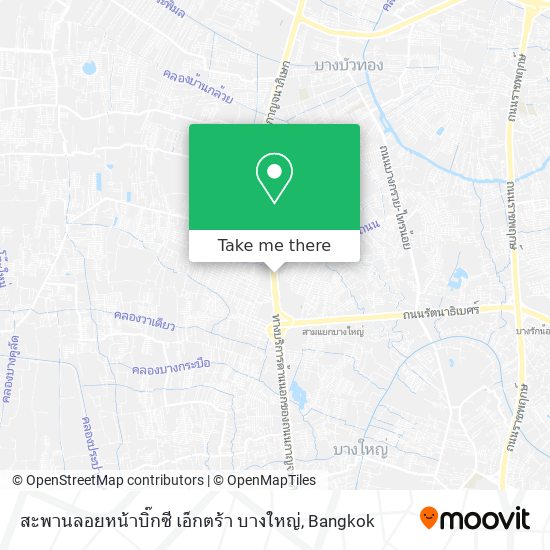 สะพานลอยหน้าบิ๊กซี เอ็กตร้า บางใหญ่ map