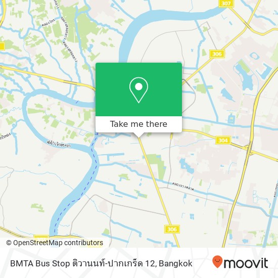 BMTA Bus Stop ติวานนท์-ปากเกร็ด 12 map