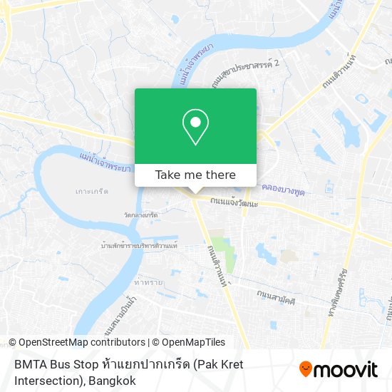 BMTA Bus Stop ห้าแยกปากเกร็ด (Pak Kret Intersection) map