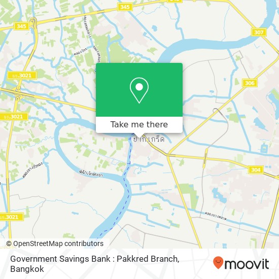 Government Savings Bank : Pakkred Branch map