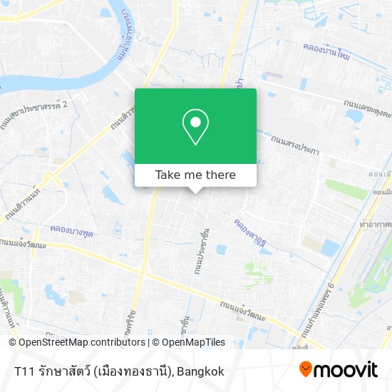 T11 รักษาสัตว์ (เมืองทองธานี) map