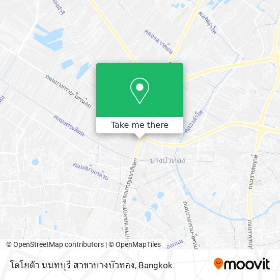 โตโยต้า นนทบุรี สาขาบางบัวทอง map