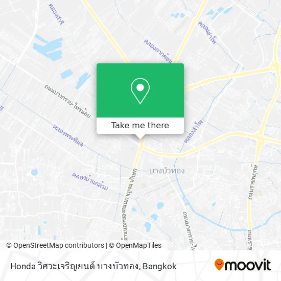 Honda วิศวะเจริญยนต์ บางบัวทอง map