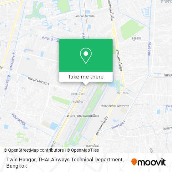 Twin Hangar, THAI Airways Technical Department map