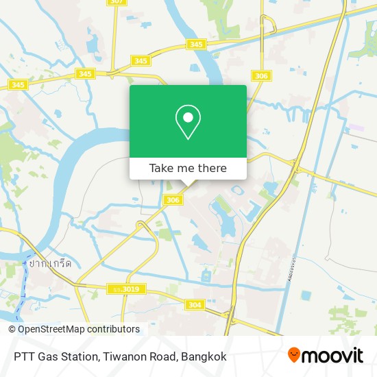 PTT Gas Station, Tiwanon Road map