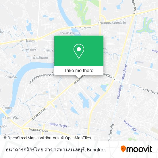 ธนาคารกสิกรไทย สาขาสพานนนทบุรี map
