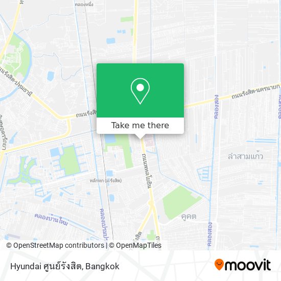 Hyundai ศูนย์รังสิต map