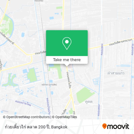 ก๋วยเตี๋ยวไก่ ตลาด 200 ปี map