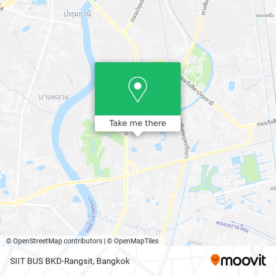 SIIT BUS BKD-Rangsit map