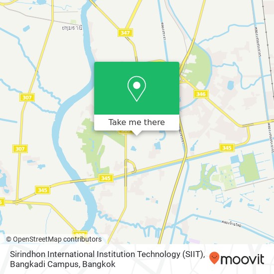 Sirindhon International Institution Technology (SIIT), Bangkadi Campus map
